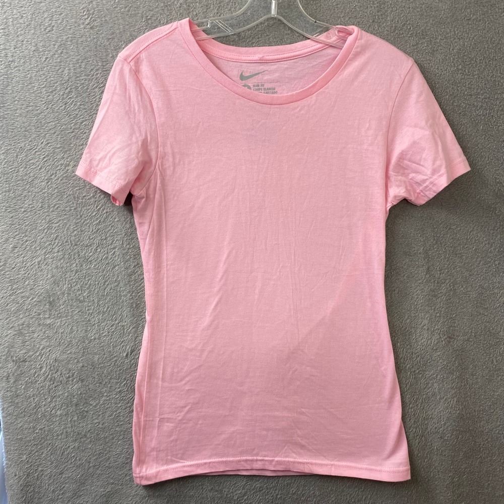 Nike Slim Fit T-Shirt Womens Short Sleeve Pink Athleisure Top